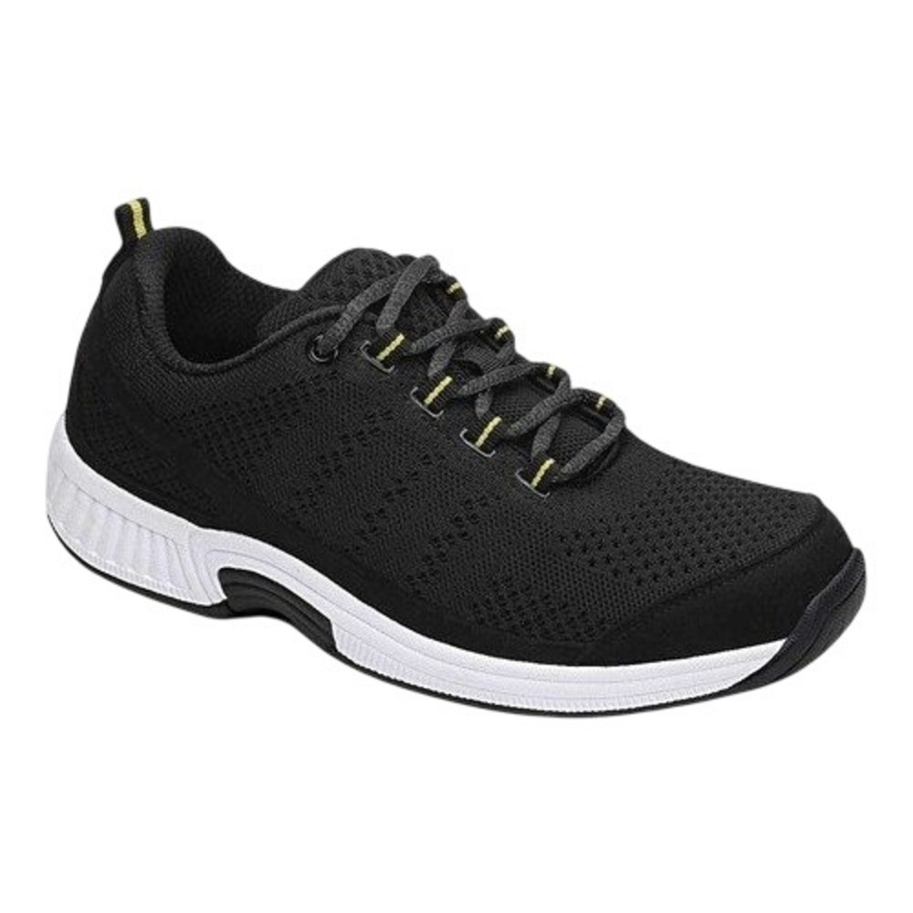 Orthofeet Coral Black Stretch Knit Orthotic Walking Shoes Womens 9.5